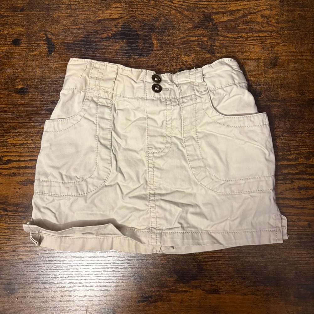 Circo Khaki Cargo‎ Skirt Skort Elastic Waist Utility Pockets (Girls 2T)